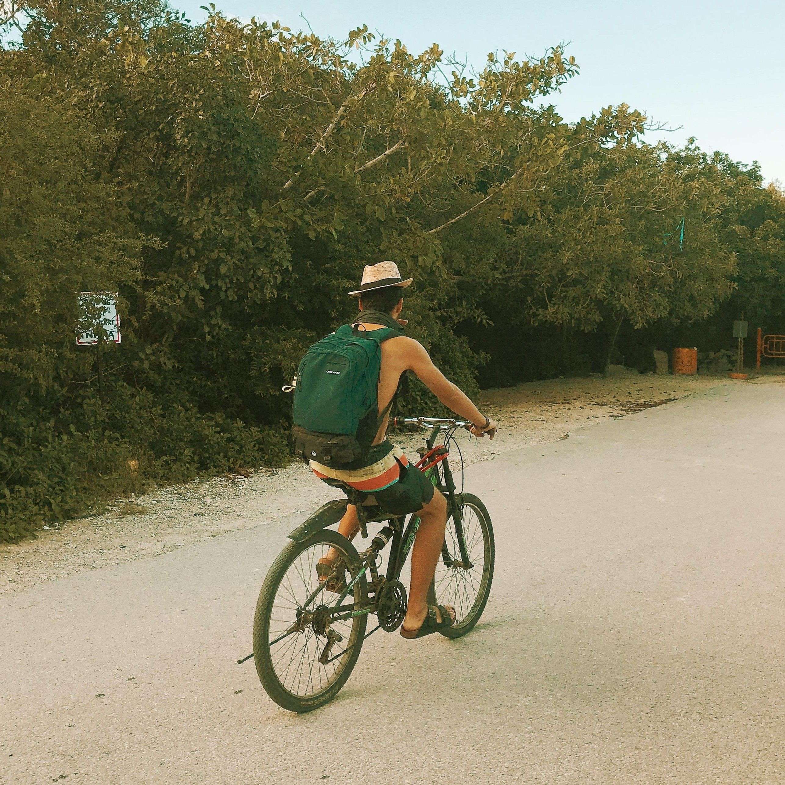 biking mayan ruins