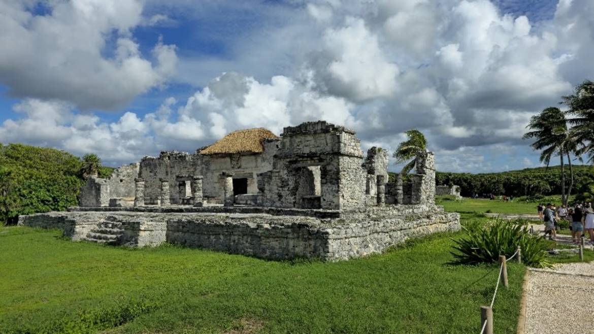 Tulum Archaeological Zone Mayan ruins on the Caribbean cliff